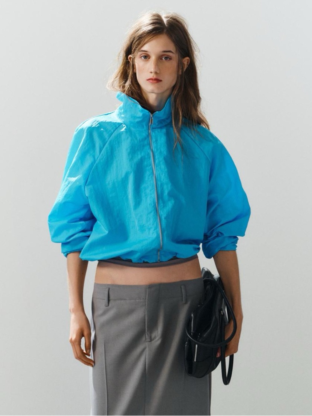 Zara TECHNICAL FABRIC ZIP JACKET